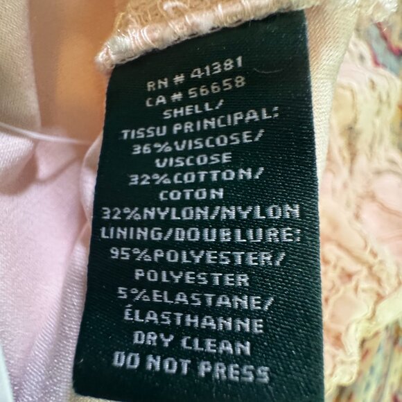 RALPH LAUREN NWT Dress sz18 Lt Pink Fliral Lace Overlay Lined Above Knee Classy - Picture 16 of 16